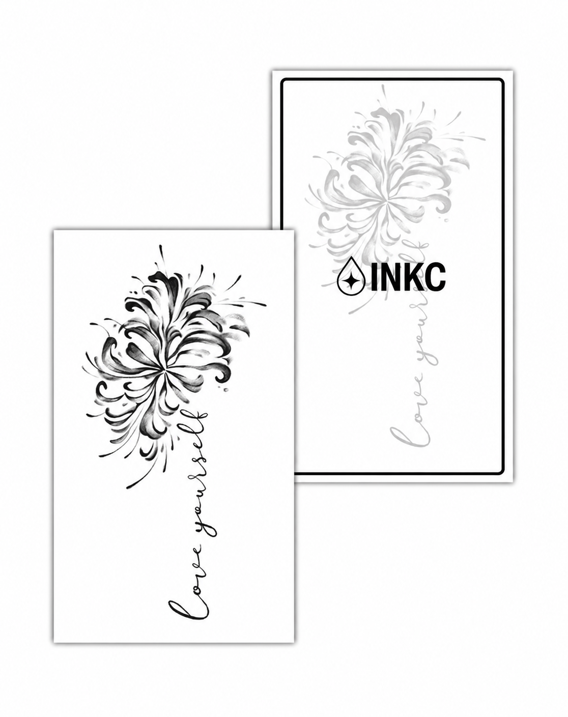 INKC GZS-043 Love Yourself Bloem tijdelijke tattoo