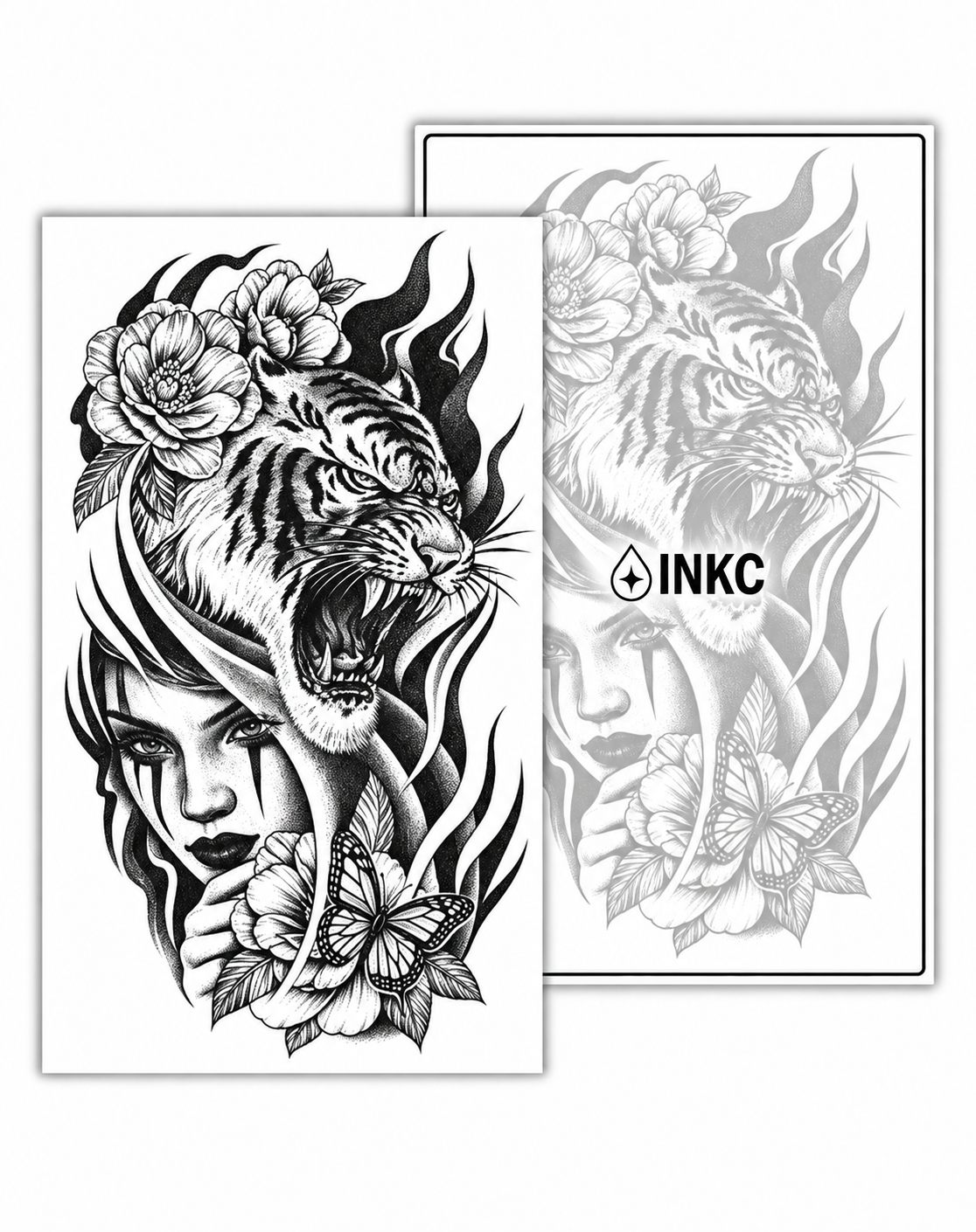 Tijger en Vrouw met Vlinder – INKC GZ-1083