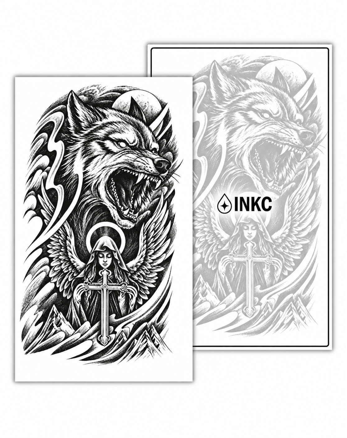 Wolf en Beschermengel – INKC GZ-1085