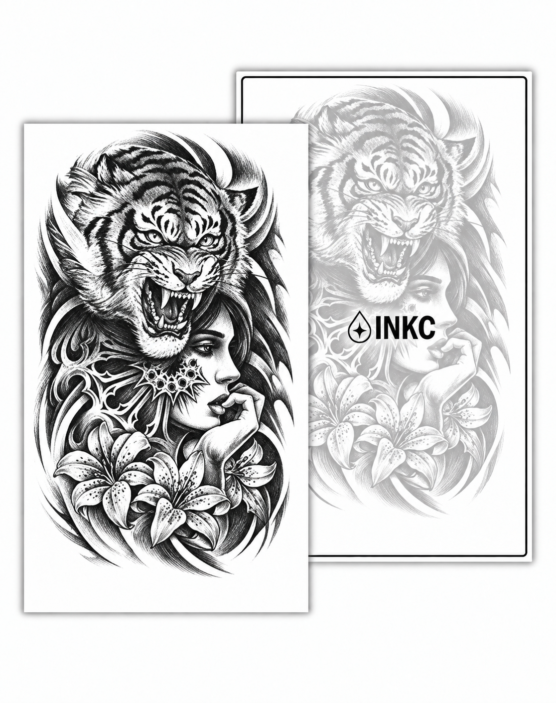 Tijger en Vrouw met Lelies – INKC GZ-1091