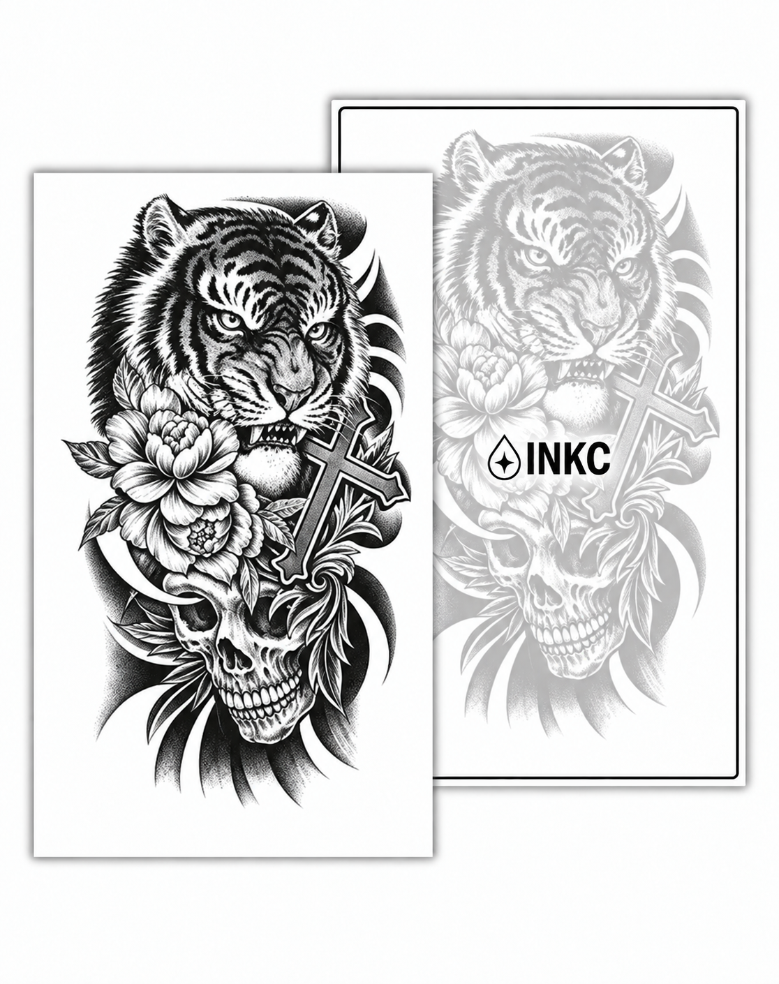 Tijger met Kruis en Schedel – INKC GZ-1093
