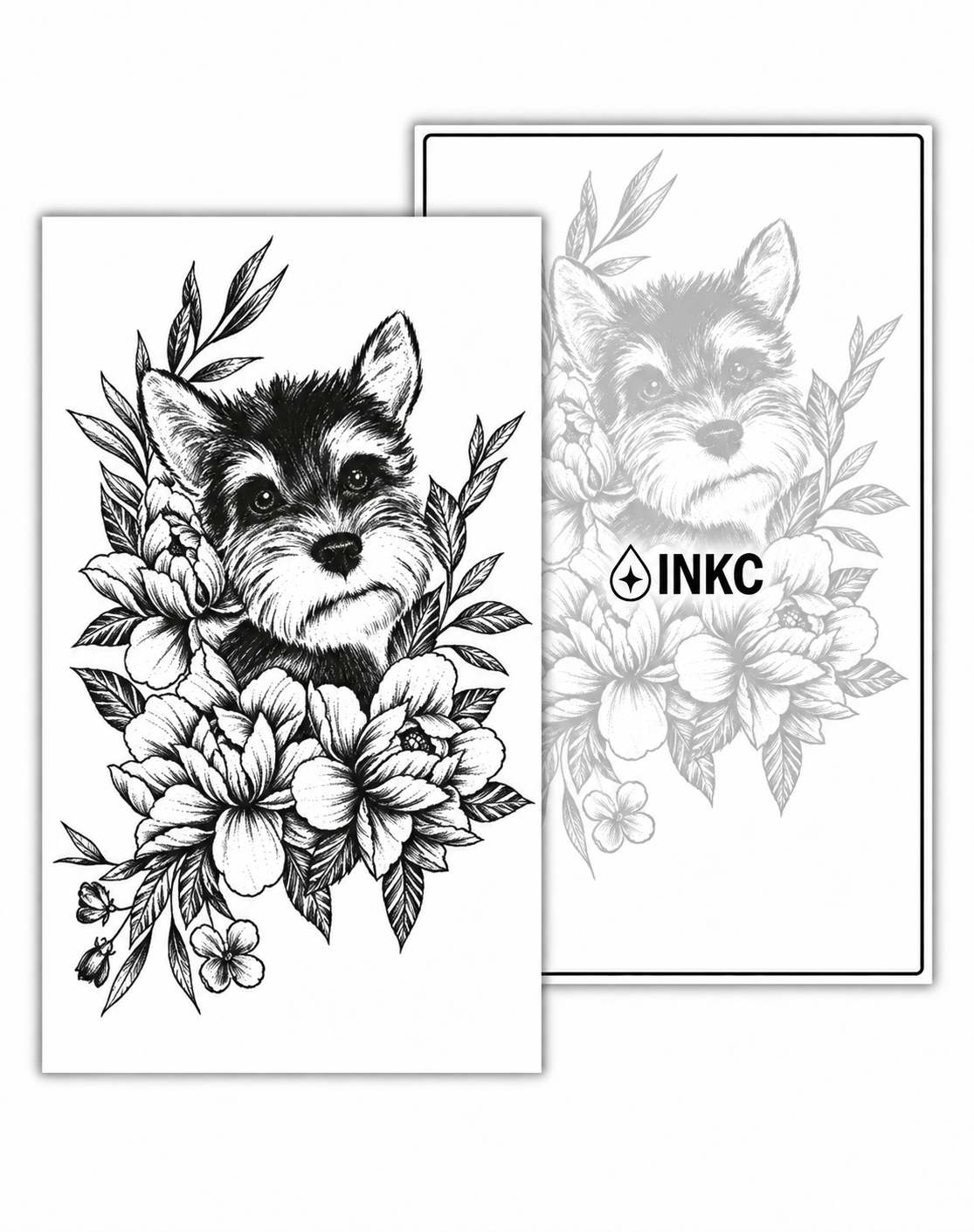 Terriër met Bloemen – INKC GZ-1106