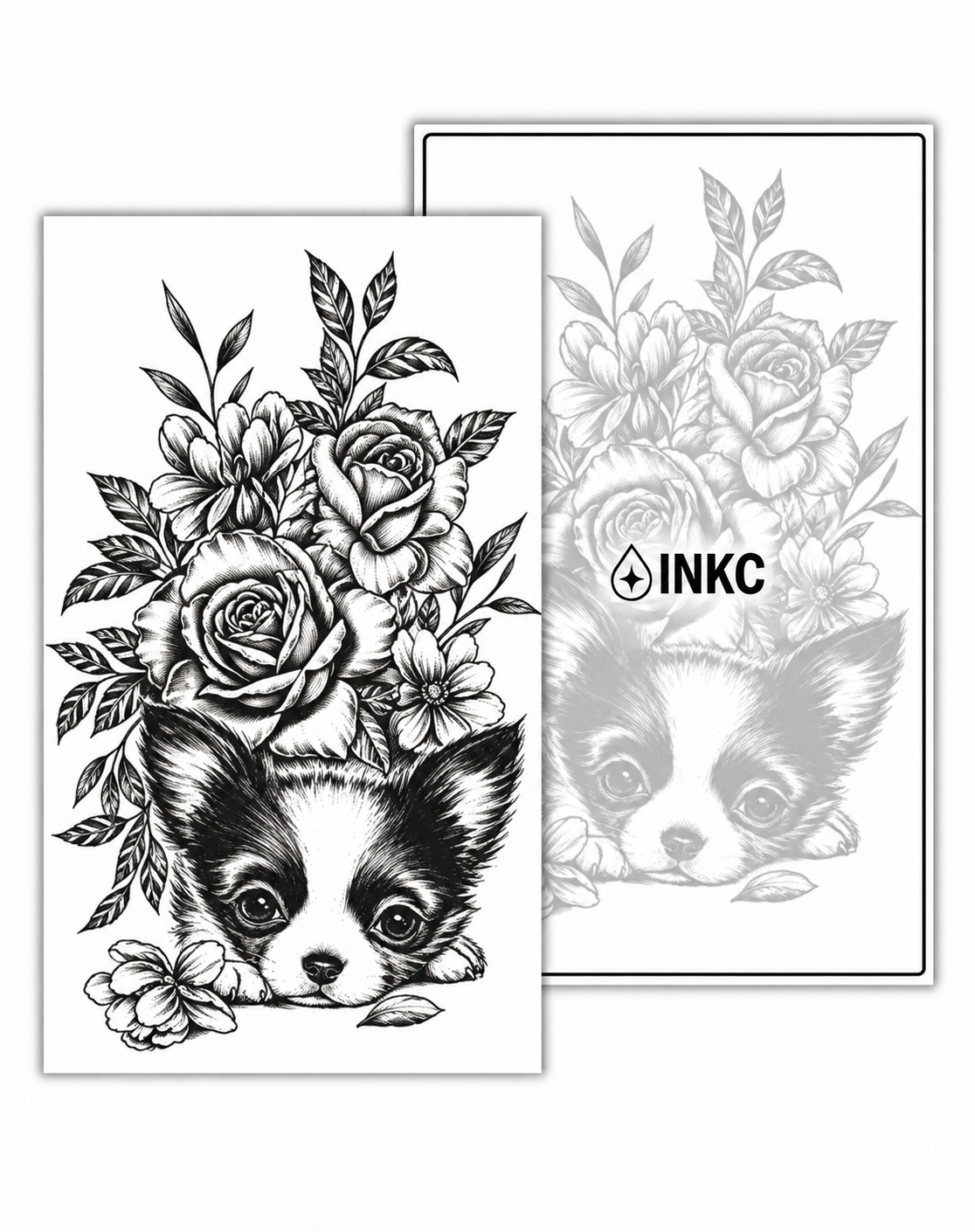 Chihuahua met Rozen – INKC GZ-1107