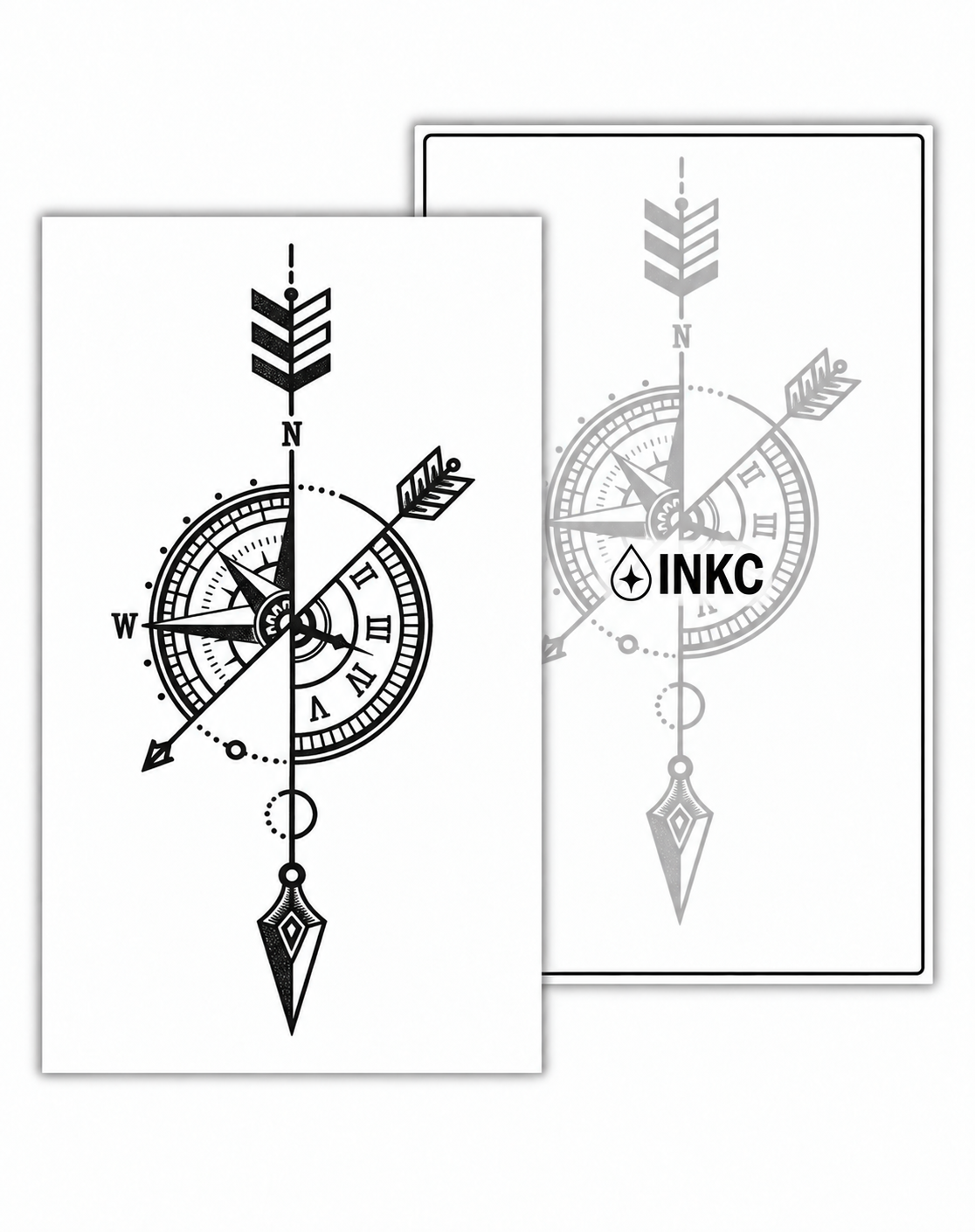 Kompas met Pijlen en Klok – INKC GZ-149