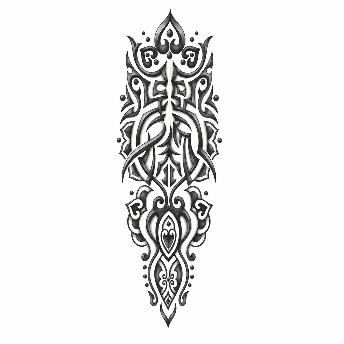 INKC GZQB-019 lichte zwart-grijze tijdelijke tattoo sleeve