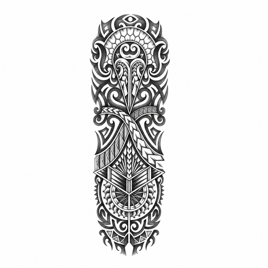 INKC GZQB-028 lichte zwart-grijze tijdelijke tattoo sleeve