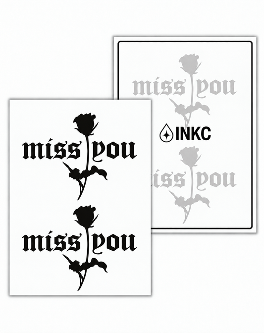 INKC GZX-013 Miss You Rozen Set tijdelijke tattoo, 8 x 11 cm