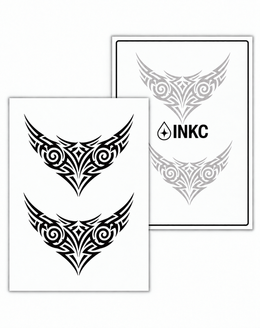 INKC GZX-028 Tribal Ornamenten Duo tijdelijke tattoo, 8 x 11 cm