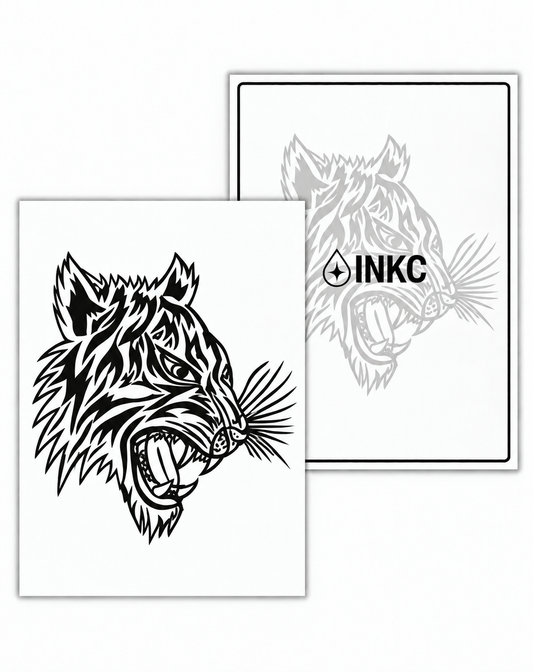 INKC GZX-094 Tribal Tijgerkop tijdelijke tattoo, 8 x 11 cm