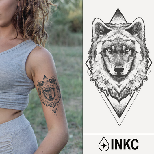 Wolf Tattoo Geometrisch Design 