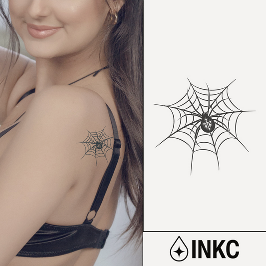 Tijdelijke Tattoo Spinnenweb