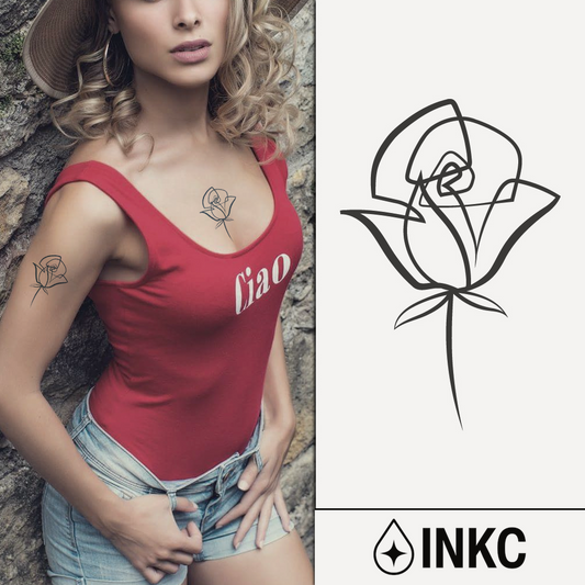 Tijdelijke Tattoo Roos 